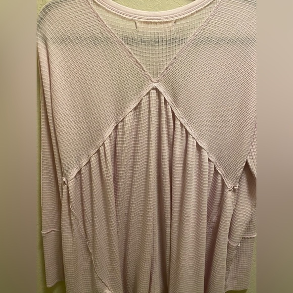 Free People We The Free Citrine Long Sleeve Thermal Top Size M In Lavender - Picture 7 of 12